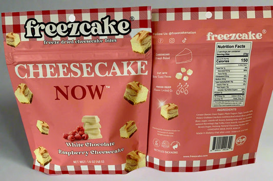 White Chocolate Raspberry Freezcake: Freeze Dried Cheesecake